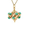 vintage Gold pendant with jade 14 crt