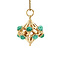 vintage Gold pendant with jade 14 crt