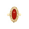 vintage Gold ring with blood coral 14 crt