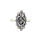 vintage Witgouden prinsessen ring met diamant 14 krt