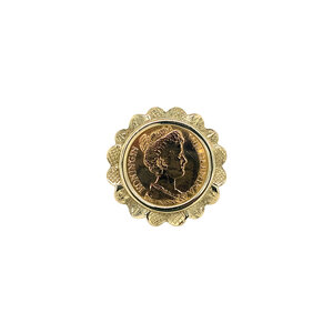 Gouden ring met munt 14 krt