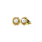 vintage Gold ear studs with pearl 14 krt