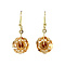 vintage Gold earrings with garnet 14 krt