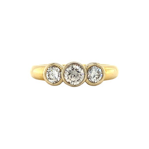 Gold ring with diamond 18 krt