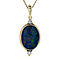 vintage Gold pendant with opal triplet and diamond 14 krt