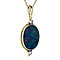 vintage Gold pendant with opal triplet and diamond 14 krt