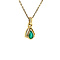 vintage Gold pendant with emerald 14 krt