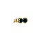 vintage Gouden oorstekers met onyx 14 krt