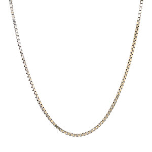 White gold necklace venetian 48 cm 14 krt
