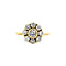 vintage Gouden entourage ring met diamant 18 krt