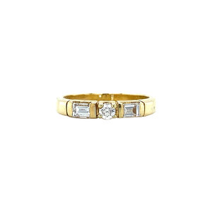 Gouden ring met diamant 14 krt