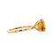 vintage Gold solitaire ring with citrine 14 krt