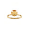 vintage Gold solitaire ring with citrine 14 krt