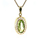 vintage Gold pendant with green spinel 14 krt