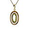 vintage Gold pendant with green spinel 14 krt