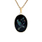 vintage Gold pendant with opal in glass 14 krt