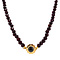 vintage Garnet necklace with gold clasp 43 cm 14 krt