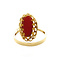 vintage Gold ring with blood coral 14 krt