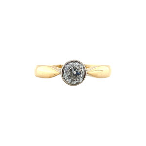 Gouden ring met diamant 14 krt