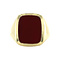 vintage Gold signet ring with layer stone carnelian 14 krt