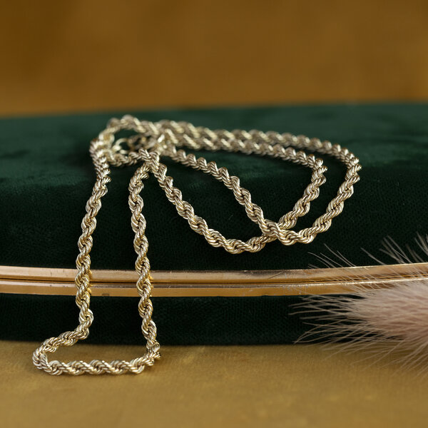 vintage Gold necklace cord 42.5 cm 14 krt
