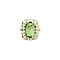 vintage Queen's ring 925 - Lime Quartz