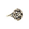 vintage Silver entourage ring with rose diamond 835