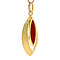 vintage Gold pendant with blood coral 14 krt