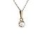 vintage White gold solitaire pendant with diamonds 14 krt