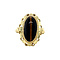 vintage Gold ring with tiger's eye 14 krt