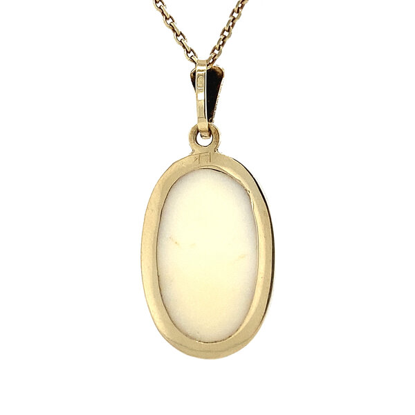 vintage Gold pendant with opal 14 krt