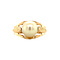 vintage Gold ring with pearl 18 krt