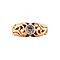 vintage Rose gold ring with diamond 14 krt/platinum