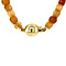 vintage Citrine necklace with gold clasp 40 cm 14 krt