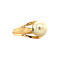 vintage Gold ring with pearl 18 krt