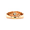 vintage Rose gold ring with diamond 14 krt/platinum