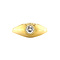 vintage Ring met zirkonia 8 krt