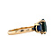vintage Gold ring with tourmaline and sapphire 14 krt
