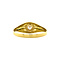 vintage Ring met zirkonia 8 krt