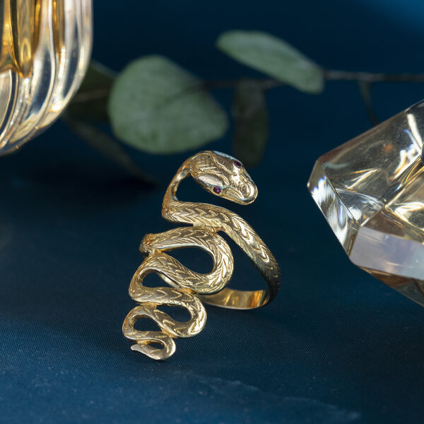 Vintage snake deals ring
