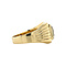 vintage Gold ring with zirconia and onyx 14 krt