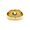 vintage Gold ring with zirconia and onyx 14 krt