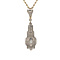 vintage Gold pendant with diamond 14 krt 950