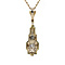 vintage Gouden hanger met diamant 14 krt 950