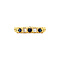 vintage Gold row ring with sapphire and diamond 18 krt
