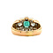 vintage Gouden ring met smaragd en diamant 18 krt