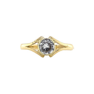Gold ring with synthetic spinel 14 krt