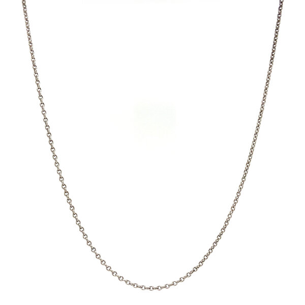 vintage White gold length necklace anchor 42.5 cm 14 krt