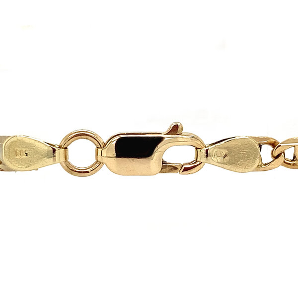 vintage Bicolour gouden armband fantasie 20 cm 14 krt