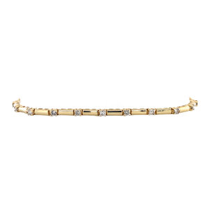 Gold tennis bracelet with diamond 20 cm 14 krt